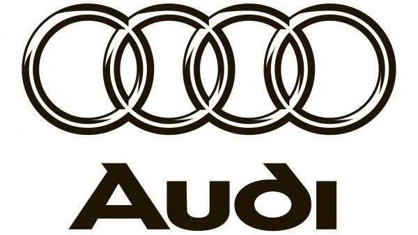 audi logo black and white