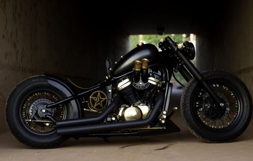 Blacked Bobber Motorcycle