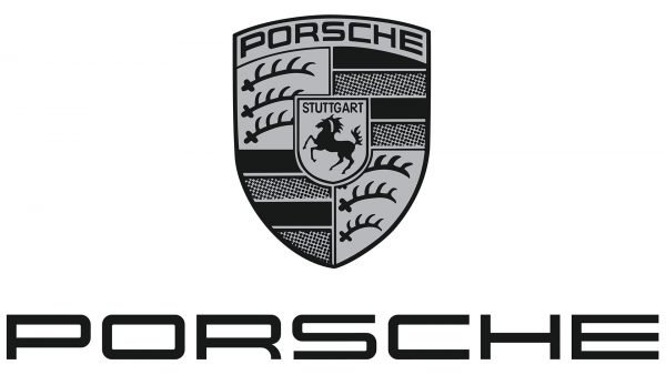 porsche logo black