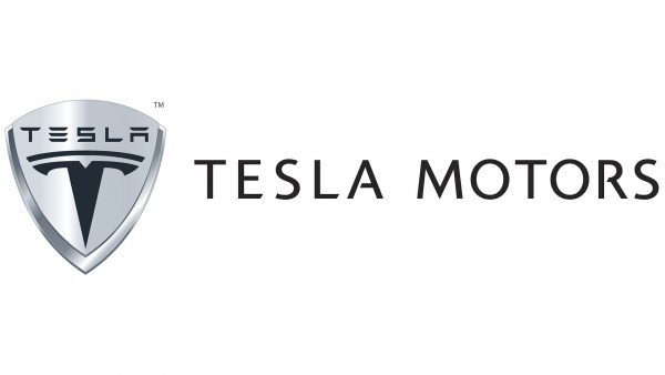 tesla logo white